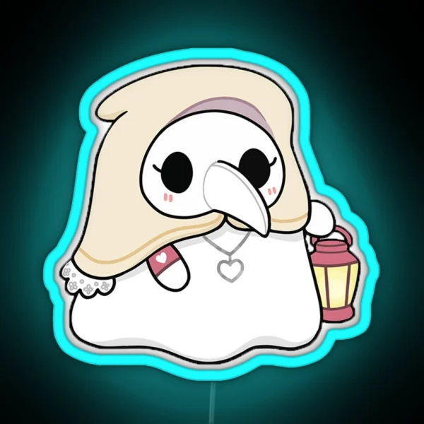 Spooky Mode Plague Nurse RGB Neon Sign