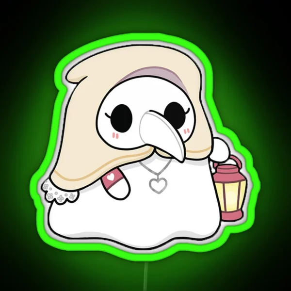 Spooky Mode Plague Nurse RGB Neon Sign