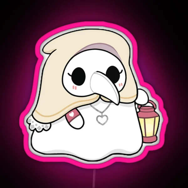 Spooky Mode Plague Nurse RGB Neon Sign