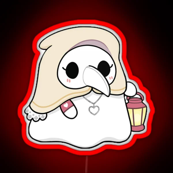 Spooky Mode Plague Nurse RGB Neon Sign