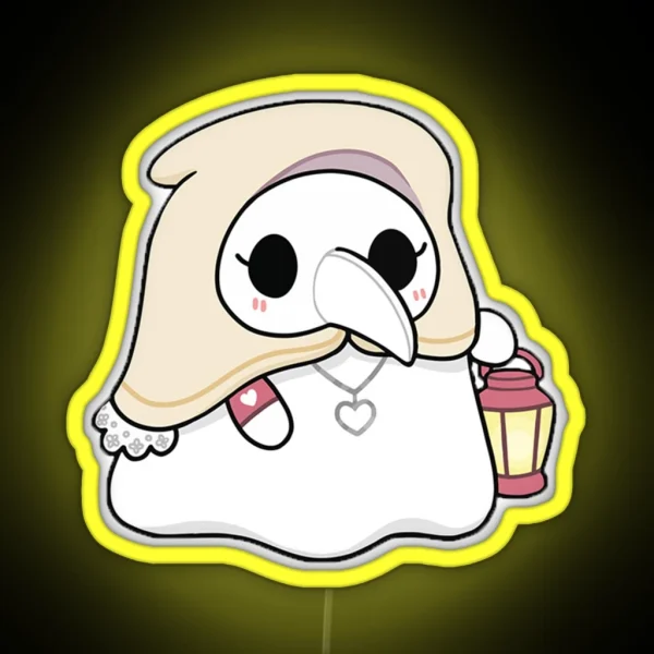 Spooky Mode Plague Nurse RGB Neon Sign