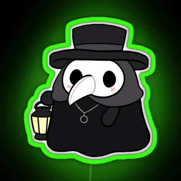 Spooky Mode Plague Nurse RGB Neon Sign