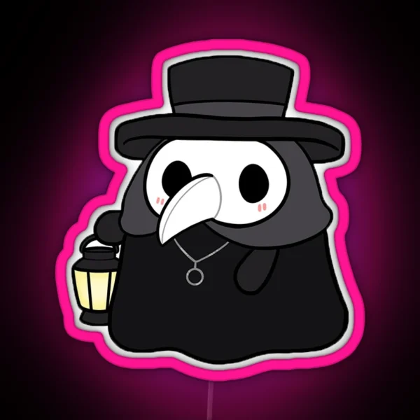 Spooky Mode Plague Nurse RGB Neon Sign