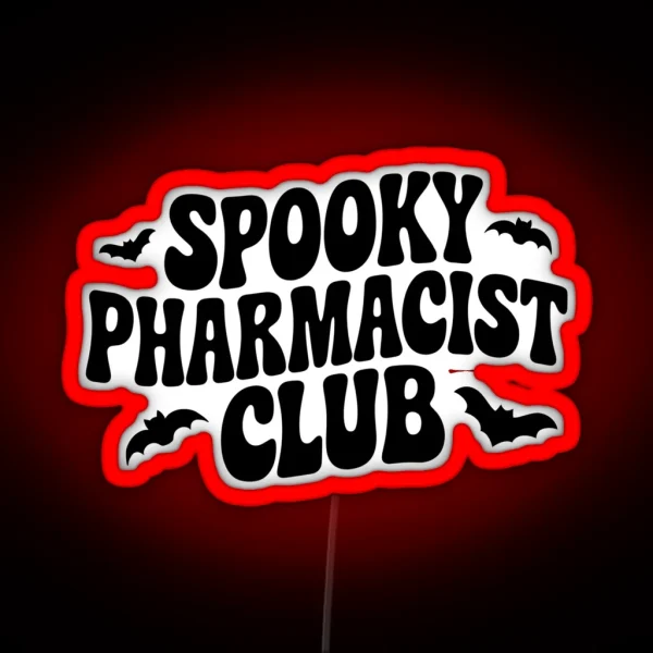 Spooky Pharmacist Club Halloween Pharmacy RGB Neon Sign