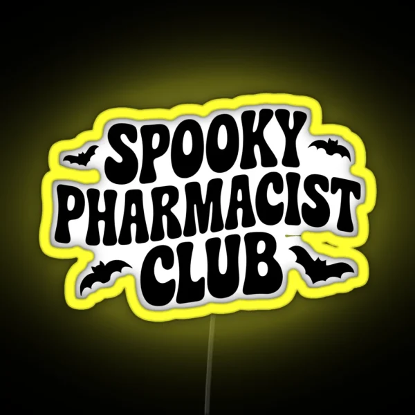 Spooky Pharmacist Club Halloween Pharmacy RGB Neon Sign