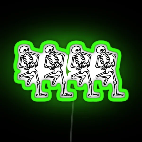 Spooky Scary Skeletons RGB Neon Sign