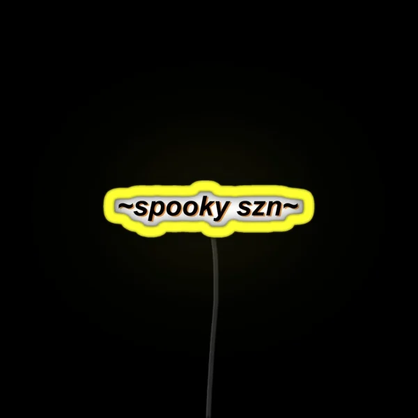 Spooky Szn Spooky Season Retro Art RGB Neon Sign