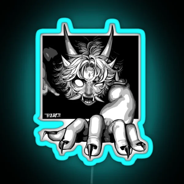 Spooky Xiao Posterized RGB Neon Sign