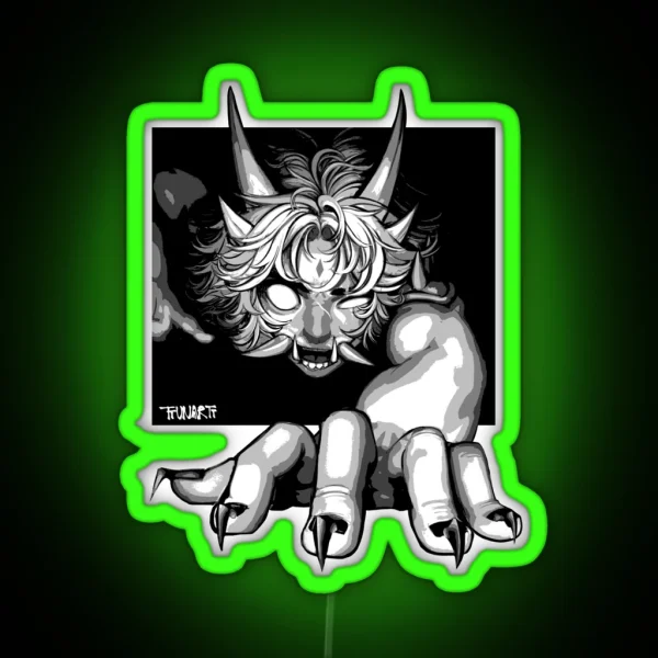 Spooky Xiao Posterized RGB Neon Sign