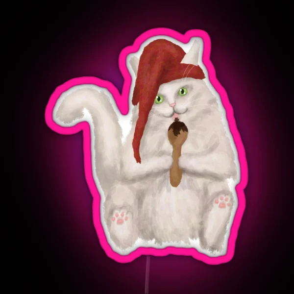 Spoon Licker Cat RGB Neon Sign