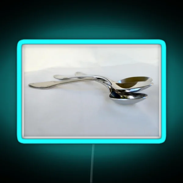 Spoons Silverware Art RGB Neon Sign