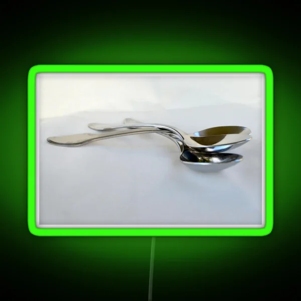 Spoons Silverware Art RGB Neon Sign