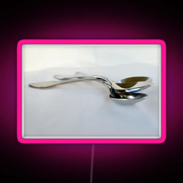 Spoons Silverware Art RGB Neon Sign
