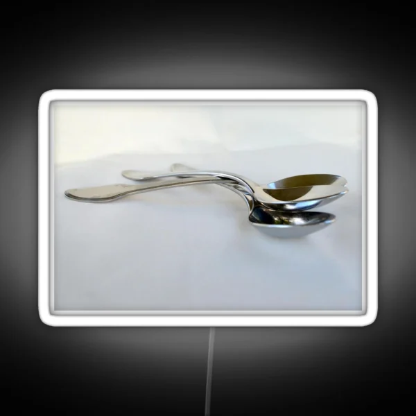 Spoons Silverware Art RGB Neon Sign
