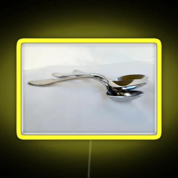 Spoons Silverware Art RGB Neon Sign