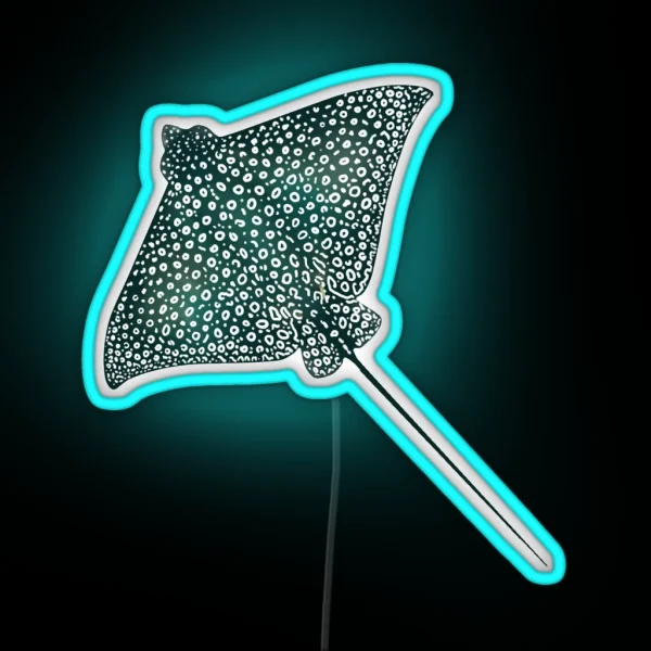 Spotted Eagle Ray RGB Neon Sign