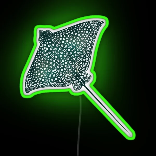 Spotted Eagle Ray RGB Neon Sign