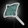 Glowing Spotted Eagle Ray Neon Sign with Vibrant Rainbow Accents