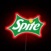 Vibrant RGB Neon Sign with Sassy 'Sprite Spite' Typography Glow