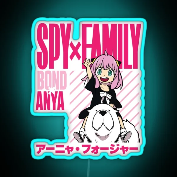 Spy X Family Anya And Bond RGB Neon Sign