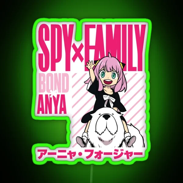 Spy X Family Anya And Bond RGB Neon Sign