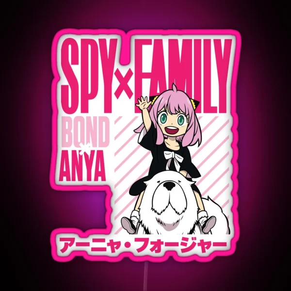 Spy X Family Anya And Bond RGB Neon Sign