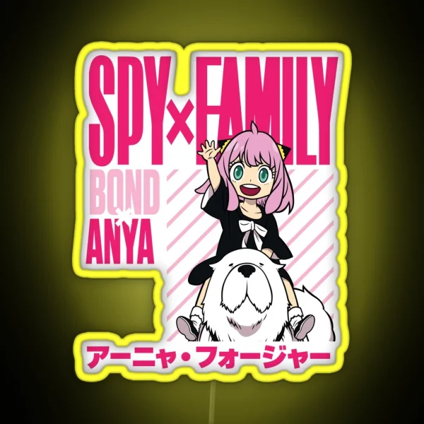 Spy X Family Anya And Bond RGB Neon Sign
