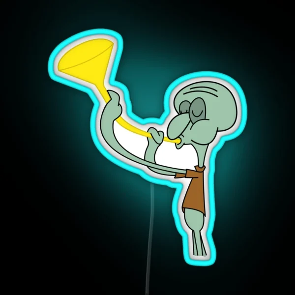 Squidward Funnel RGB Neon Sign