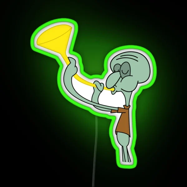 Squidward Funnel RGB Neon Sign