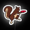 Whimsical woodland ambiance adds fun pop of color with squirrel.