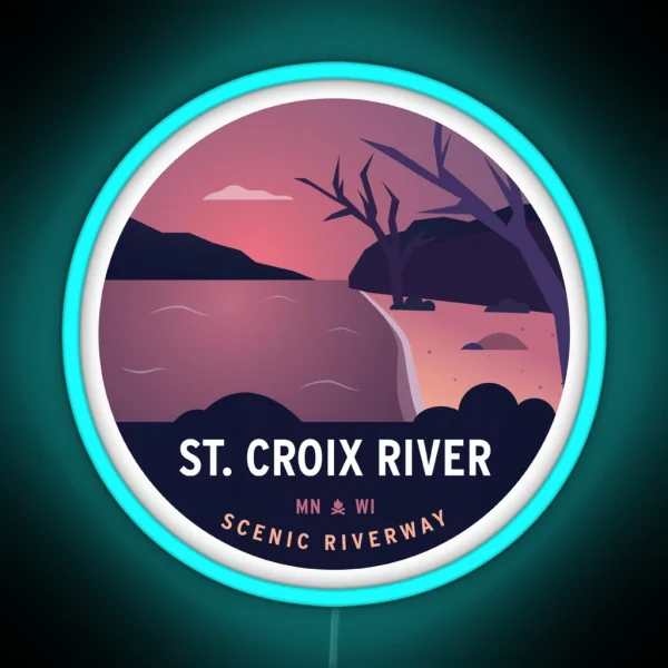 St Croix River MN WI RGB Neon Sign