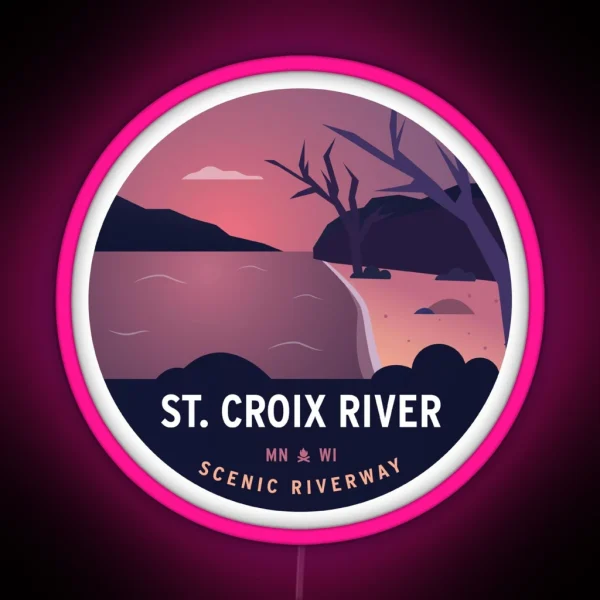 St Croix River MN WI RGB Neon Sign