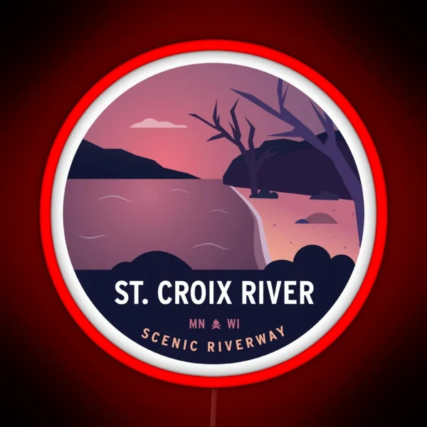 St Croix River MN WI RGB Neon Sign