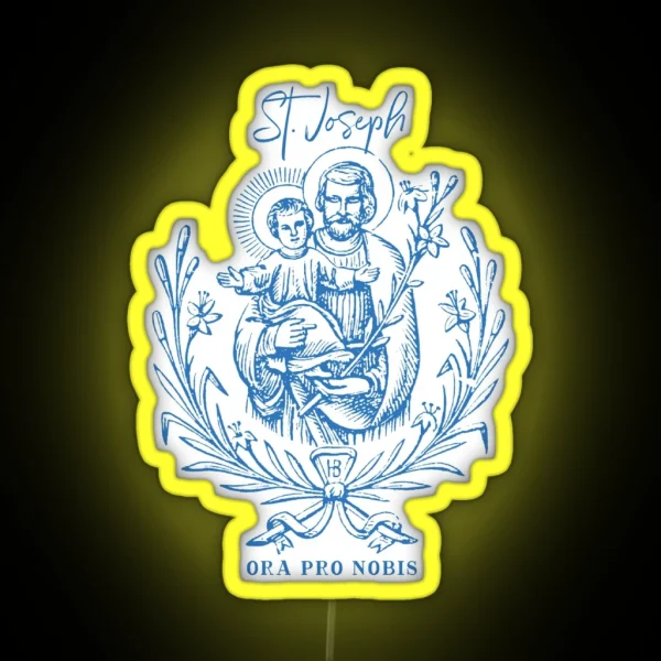 St Joseph The Year Of St Joseph Ora Pro Nobis RGB Neon Sign