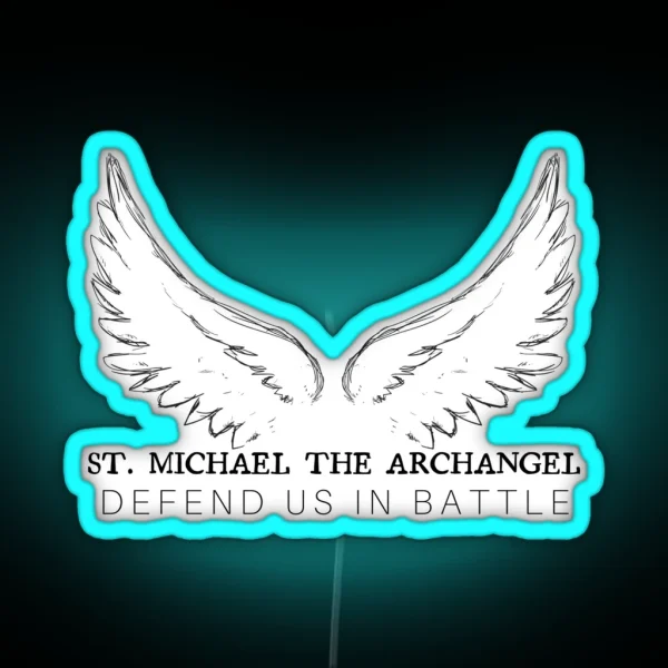 St Michael The Archangel RGB Neon Sign