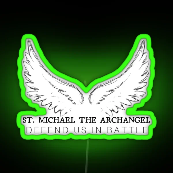 St Michael The Archangel RGB Neon Sign