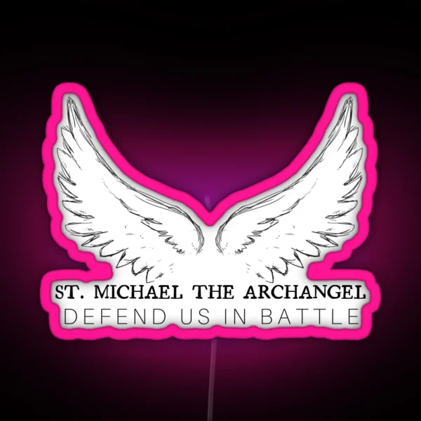 St Michael The Archangel RGB Neon Sign