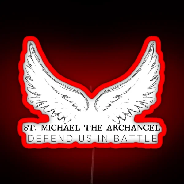 St Michael The Archangel RGB Neon Sign