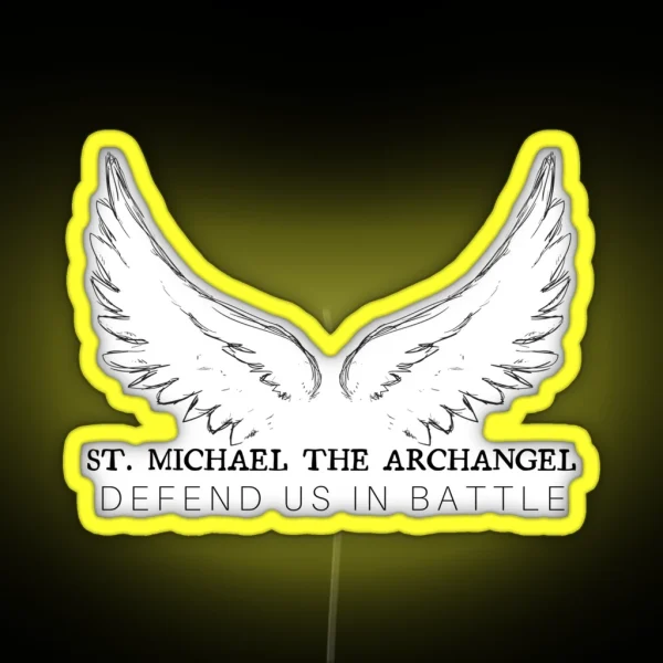 St Michael The Archangel RGB Neon Sign