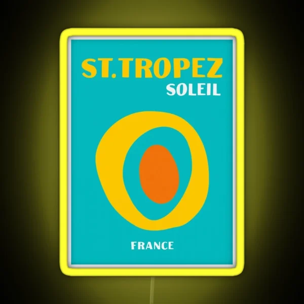 St Tropez Soleil Asouline Print RGB Neon Sign