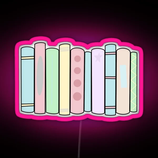 Stack Of Books RGB Neon Sign