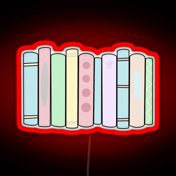 Stack Of Books RGB Neon Sign
