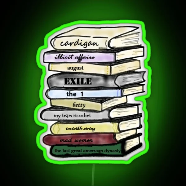 Stack Of Books RGB Neon Sign