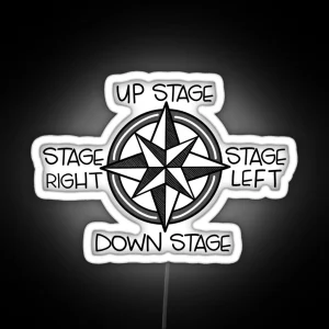 Stage Directions Black RGB Neon Sign