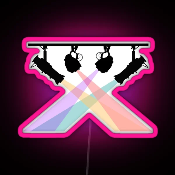 Stage Lights RGB Neon Sign