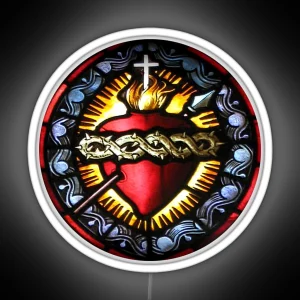 Stain Glass Sacred Heart 2 RGB Neon Sign