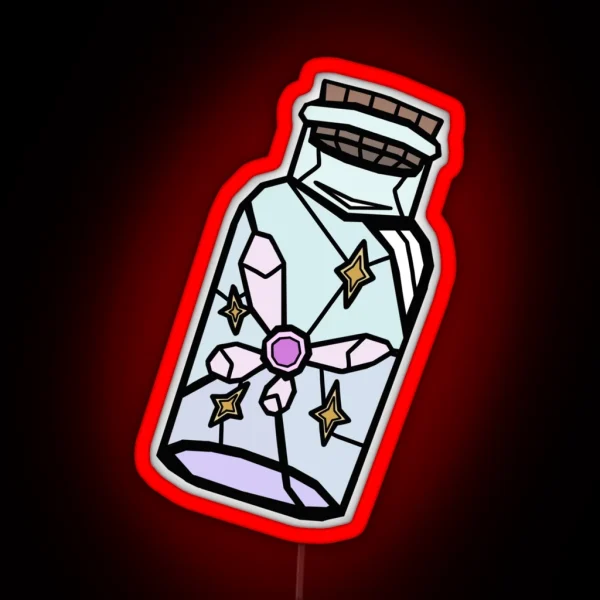 Stained Glass Fairy Bottle RGB Neon Sign