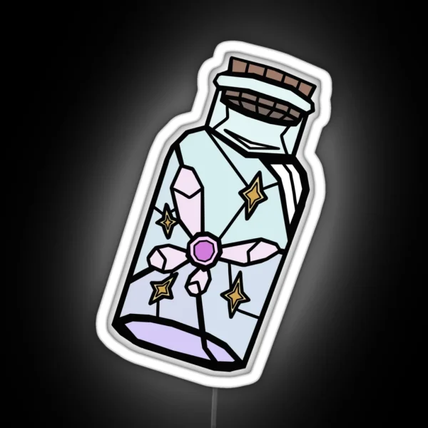Stained Glass Fairy Bottle RGB Neon Sign