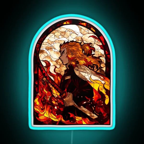 Stained Glass Flame Slayer RGB Neon Sign