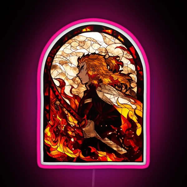 Stained Glass Flame Slayer RGB Neon Sign